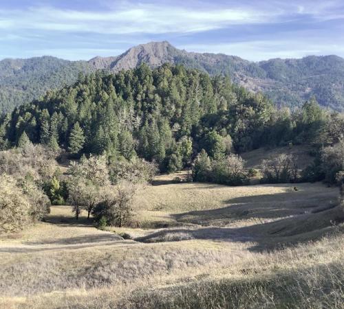 Overlooking ridge lines and skyline 